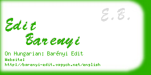 edit barenyi business card